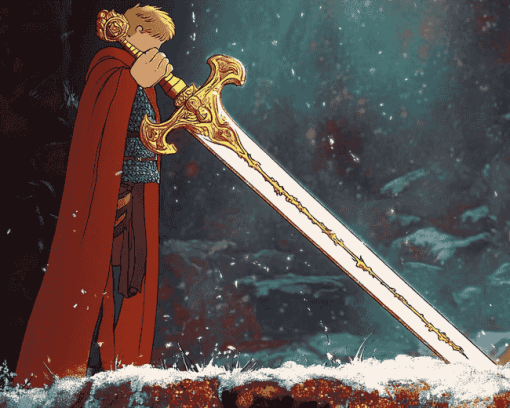 Arthur Sword Fantasy Diamond Painting