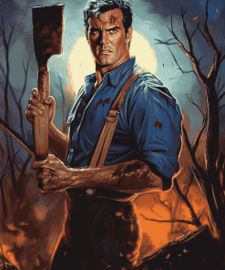 Ash Evil Dead Movie Diamond Painting