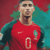 Ashraf Hakimi Famous Footballer Diamond Painting