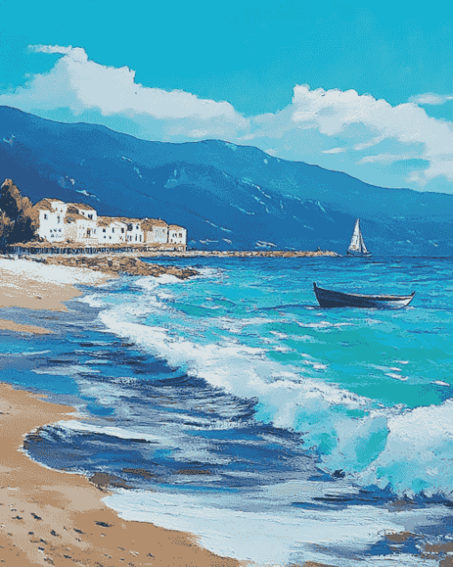 Asprovalta Seascape Diamond Painting