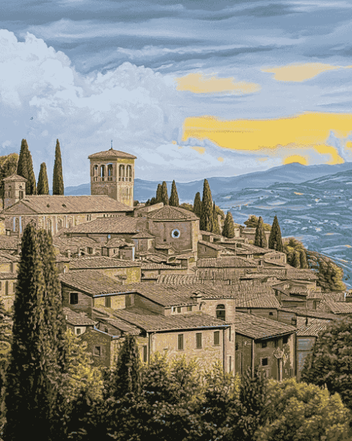 Assisi Italy Landmark Diamond Painting