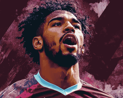 Aston Villa Star Douglas Luiz Diamond Painting