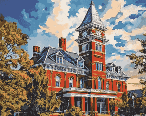 Auburn University Architecture Diamond Painting