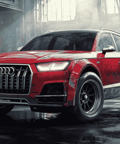 Audi Red Car Diamond Painting