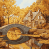 Autumn Bridge Valley Diamond Painting