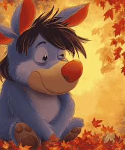 Autumn Eeyore Cartoon Diamond Painting