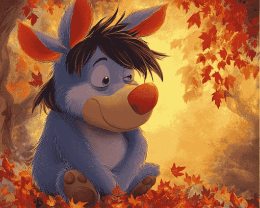 Autumn Eeyore Cartoon Diamond Painting