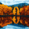 Autumn Lake Landscape Diamond Painting