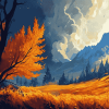 Autumn National Park Scene Diamond Painting