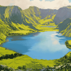 Azores Mountains and Lakes Diamond Painting