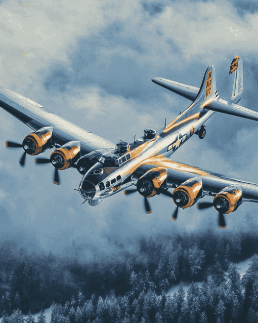 B17 Aircraft Diamond Painting