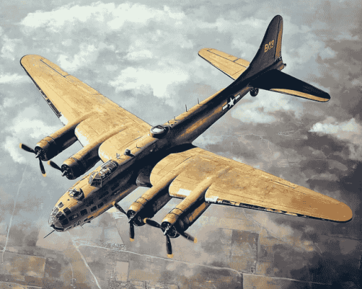 B17 Heavy Bomber Jets Diamond Painting