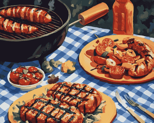 BBQ Feast Diamond Painting