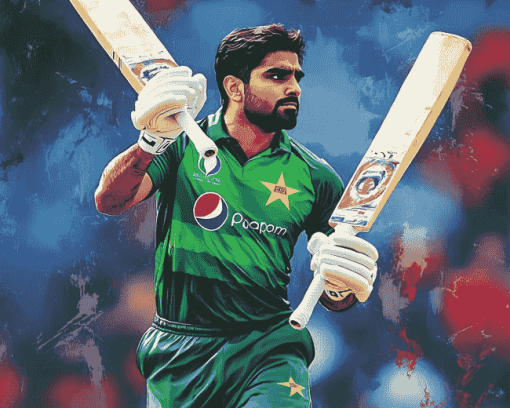 Babar Azam Cricket Star Diamond Painting