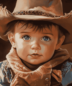 Babies' Western Cowboy Diamond Painting