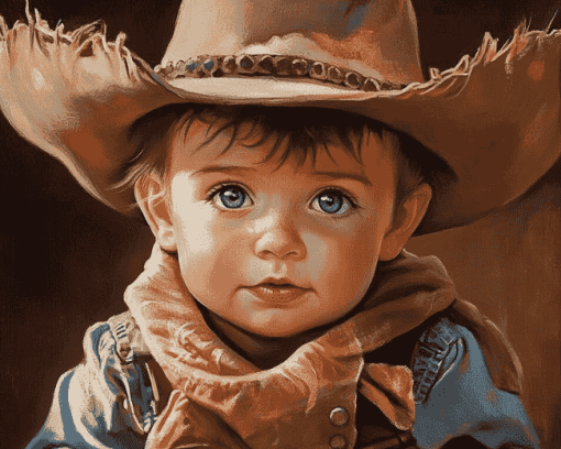 Babies' Western Cowboy Diamond Painting