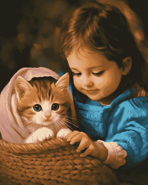 Babies and Kitties Magic Diamond Painting