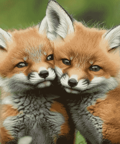 Baby Fox Cubs Diamond Painting