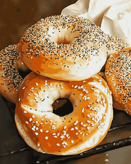 Bagel Breakfast Diamond Painting