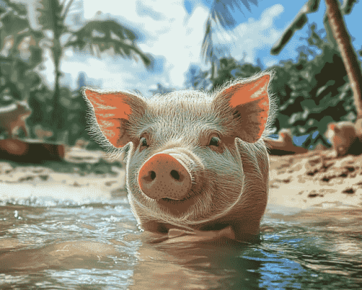 Bahama Pig Diamond Painting