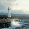 Baily Lighthouse Seascapes Diamond Painting