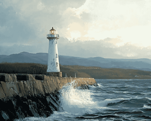 Baily Lighthouse Seascapes Diamond Painting