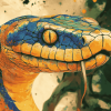 Ball Python Colorful Diamond Painting