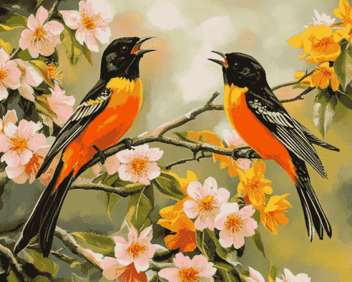 Baltimore Oriole Birds Diamond Painting