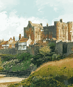 Bamburgh Castle Scene Diamond Painting