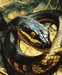 Banded Krait Snake Diamond Painting