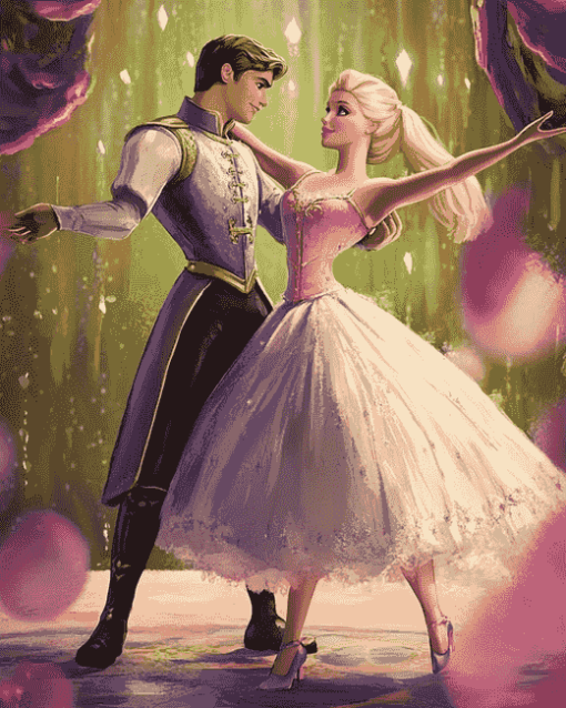 Barbie and Prince Dance Animation Diamond Painting