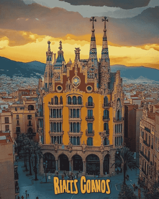 Barcelona Cityscape Spain Diamond Painting