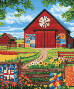 Barn Quilts on the Farm Diamond Painting