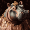 Baroque Hippo Animal Diamond Painting