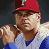 Baseball Star Pudge Rodriguez Diamond Painting