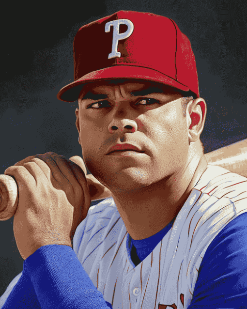 Baseball Star Pudge Rodriguez Diamond Painting