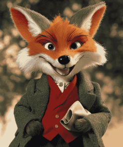 Basil Brush Cartoon Fox Diamond Painting