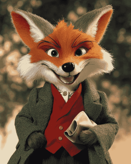 Basil Brush Cartoon Fox Diamond Painting