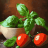 Basil and Tomato Harmony Diamond Painting