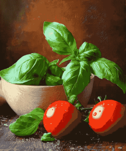 Basil and Tomato Harmony Diamond Painting