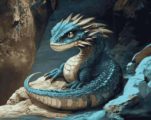 Basilisk Dragon Fantasy Diamond Painting