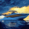 Bayliner Ocean Scene Diamond Painting