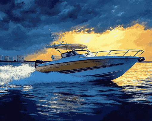 Bayliner Ocean Scene Diamond Painting