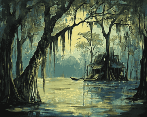 Bayou Fantasy Landscape Diamond Painting