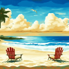 Beach Chairs Seaside Diamond Painting