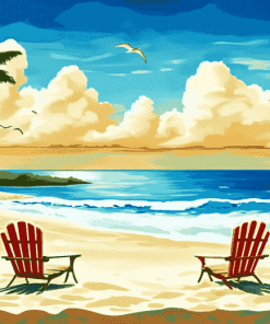 Beach Chairs Seaside Diamond Painting