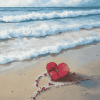 Beach Heart and Flower Seaside Diamond Painting