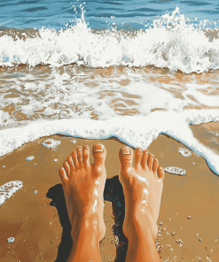 Beach Seascape Feet Diamond Painting