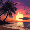 Beach Sunset Seaside Diamond Painting