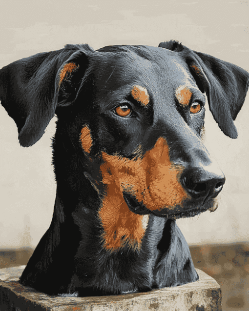 Beauceron Puppy Diamond Painting